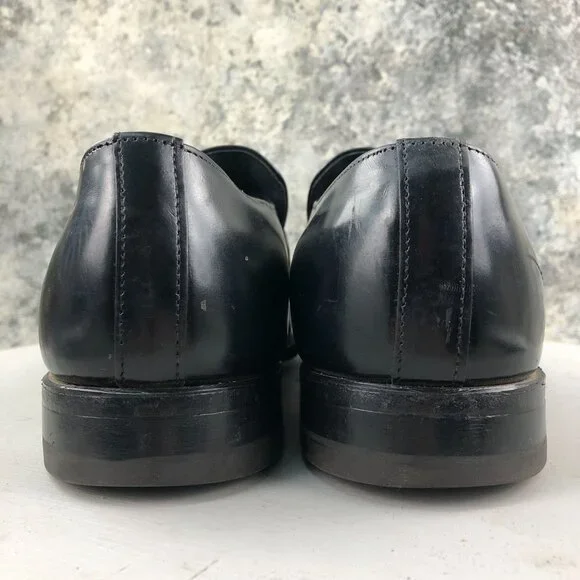 Park Place Men's Size 10D Black Leather Closed Toe Slip On Dress Shoes Loafers - Picture 9 of 16